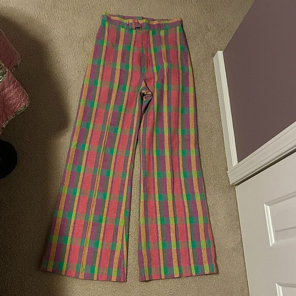 Vintage Pants: Colorful, Checkered, "Easter Egg" Pants
